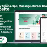 Customer Website For Multi-Vendor Beauty Salons, Spa, Massage, Barber Booking, Business Listing