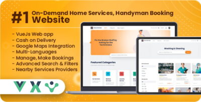 Customer Website For On-Demand Home Services, Business Listing, Handyman Booking