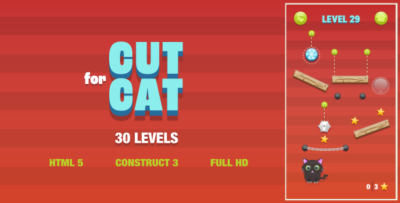 Cut For Cat - HTML5 Game (Construct3)