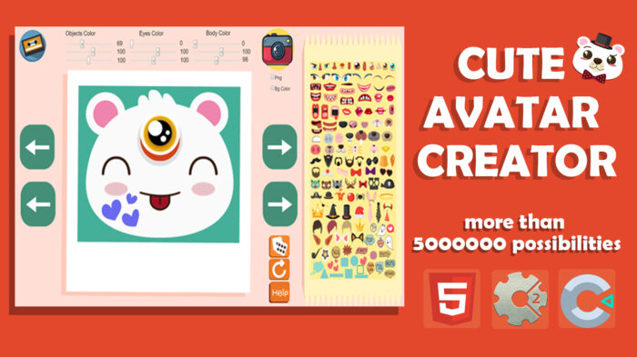 Cute Avatar CreatorMaker - HTML5 - CONSTRUCT