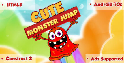 Cute Monster Jump - HTML5 Game