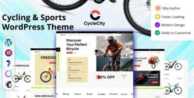 CycleCity - Bicycle & Bike Shop Elementor WordPress Theme