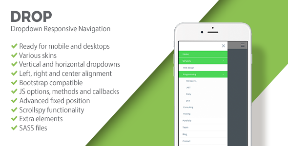 DROP Responsive Dropdown Navigation DROP Responsive Dropdown Navigation