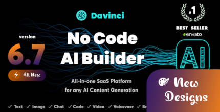 DaVinci AI - OpenAI Content, Text, Image, Voice, Chat, Code, Transcript, and Video Generator as SaaS