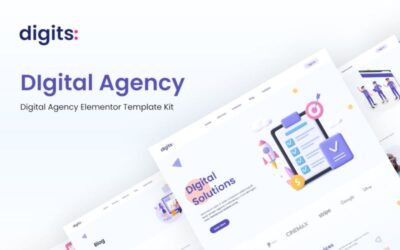 Digits - Digital Agency Elementor Template Kit Elementor Kit