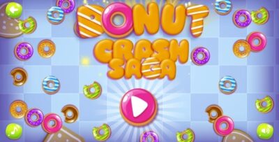 Donut Crash Saga - HTML5 Game + Android + AdMob (Construct 3 Construct 2 Capx)