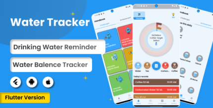 Drinking Water Reminder Hydration and Water Tracker Flutter AndroidiOS Full Application ADMOB