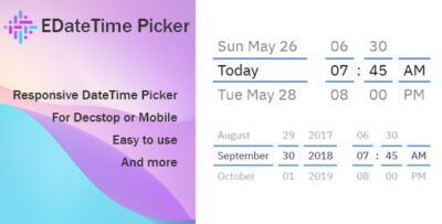 EDateTimePicker - Mobile Responsive Date Time Picker