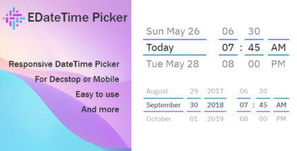 EDateTimePicker - Mobile Responsive Date Time Picker