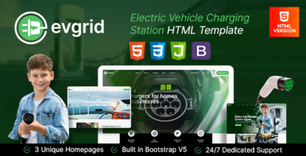 EVgrid - EV Charging Station HTML Template