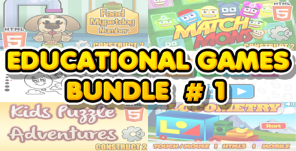 Educational Games Bundle #1 - 6 HTML5 Games (CAPX included)