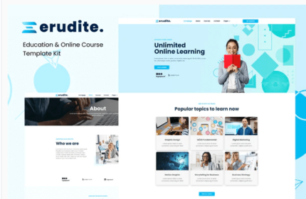 Erudite - Education & Online Course Elementor Template Kit