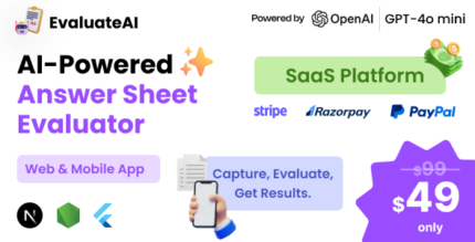 EvaluateAI - AI Powered Answer Sheet Evaluator and Marksheet Generator SaaS Platform