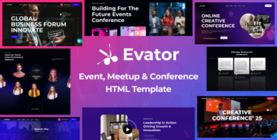 Evator - Event, Conference & Meetup HTML Template