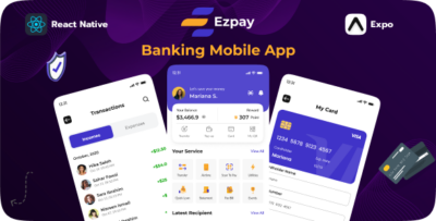 Ezpay Banking & Finance React Native Expo Template