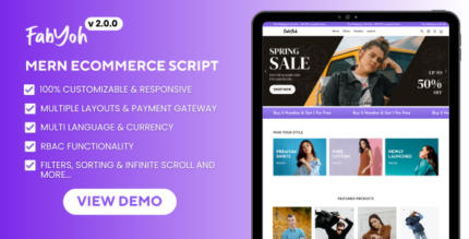 Fabyoh - MERN Stack Ecommerce Script