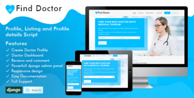 Find Doctor - Web Application using Django and ReactJS