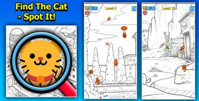 Find The Cat - Spot It 2D Game Unity Source Code