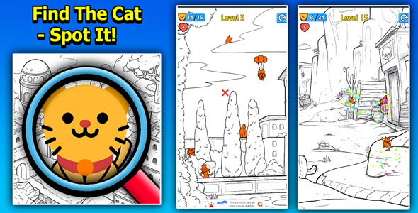 Find The Cat - Spot It 2D Game Unity Source Code Find The Cat - Spot It 2D Game Unity Source Code