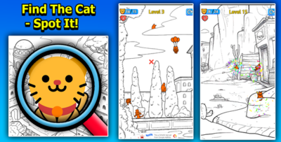 Find The Cat – Spot It 2D Game Unity Source Code