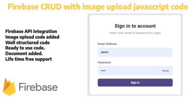 Firebase CRUD and Image Upload Script - HTMLCSSjavascript code