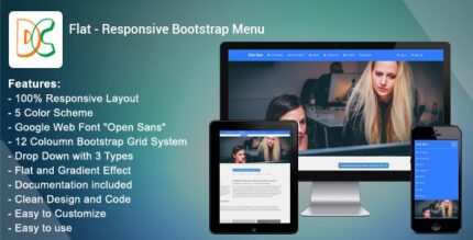 Flat - Responsive Bootstrap Menu