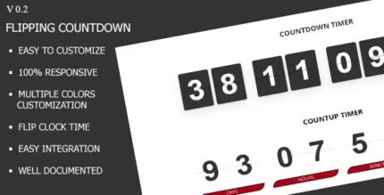 Flipping Countdown JQuery Plugin - 100% Responsive