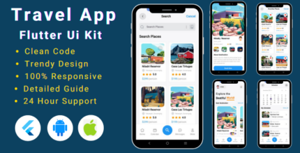 Flutter Travel App UI Kit Template Tours and Travels Flutter UI