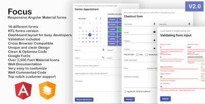 Focus - Angular material responsive forms