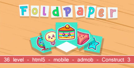 FoldPaper. html5, mobile (admob). Construct 3