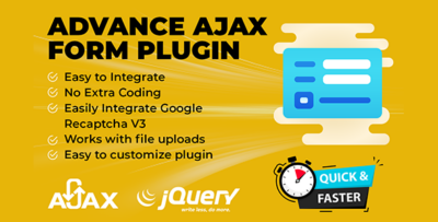 Form Ajax Plugin with Google Re-Captcha V3