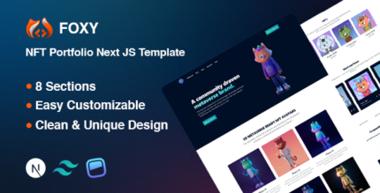 Foxy - NFT Portfolio NextJS with TailwindCSS Template