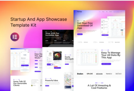 FreshApp - Startup & Showcase Elementor Template Kit