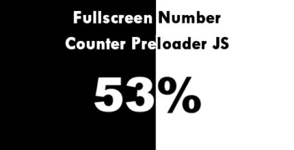 Fullscreen Number Counter Preloader JS