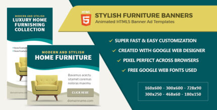 Furniture Home Decor Banner Ads - HTML5 GWD