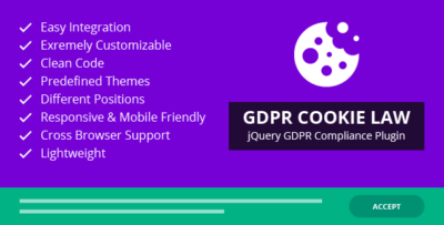 GDPR Cookie Law - jQuery GDPR Compliance Plugin