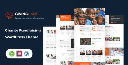 Giving hand - CharityFundraising WordPress Theme