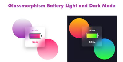 Glassmorphism Battery Light and Dark Mode