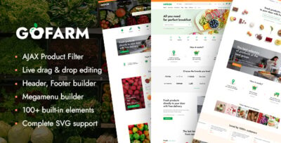 Gofarm - Grocery Food WordPress WooCommerce Theme