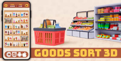 Goods Sort 3D - Match 3 - HTML5 Game, Construct 3