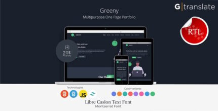 Greeny - Personal Portfolio Landing Page HTML Template