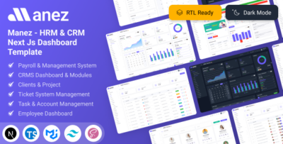 HRM & CRM Next js Dashboard Template Manez