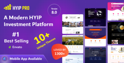 HYIP PRO - A Modern HYIP Investment Platform