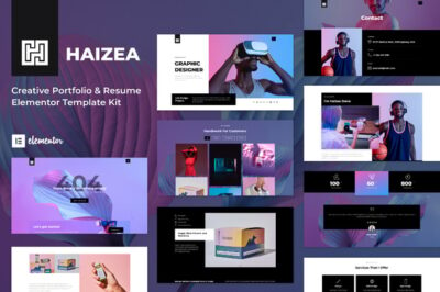 Haizea - Creative Portfolio & Resume Elementor Template Kit