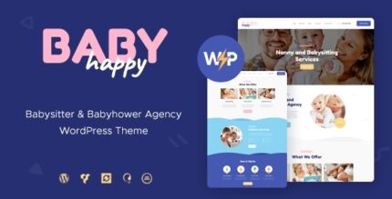 Happy Baby Nanny & Babysitting Services WordPress Theme