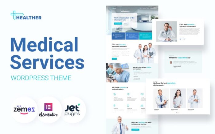 Healther - Medical Services Elementor WordPress Theme