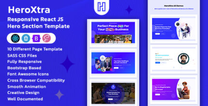 HeroXtra - React JS Hero Section Template