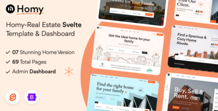 Homy - Svelte Real Estate Template & Dashboard