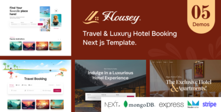 Housey - Resort & Hotel React Next js Template