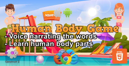 Human Body Game for Kids - Educational Game - HTML5 (.Capx)